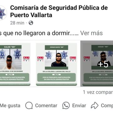 Policía vallartense ‘balconea’ a detenidos por faltas administrativas