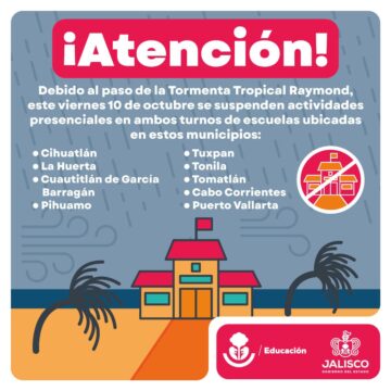 IMG-20251009-WA0185 Suspenden clases presenciales en Puerto Vallarta y municipios costeros por tormenta tropical Raymond
