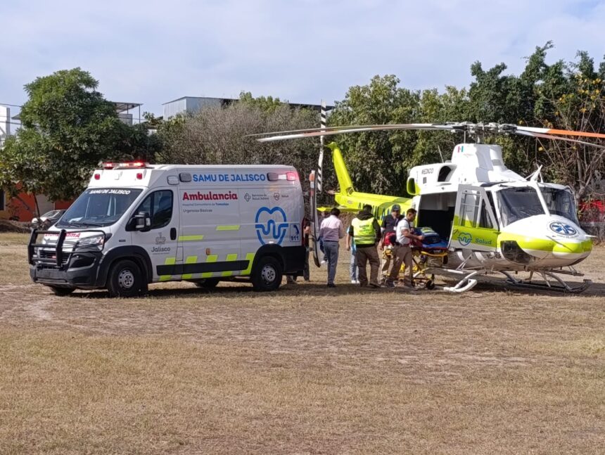 Trasladan en helicóptero a lesionado por explosión en la Portales