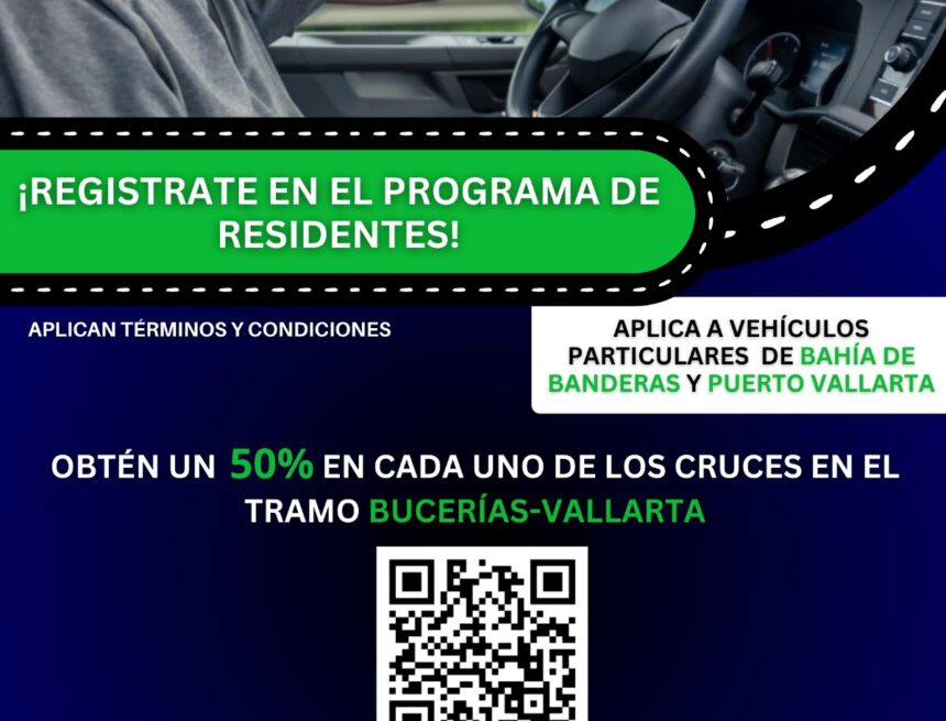Autopista Vallarta-Bucerías a mitad de precio para locales