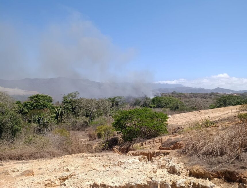Sofocan incendio de neumáticos en vertedero El Gavilán