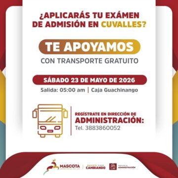 Ofrecen transporte gratuito para aspirantes al examen de admisión del CUValles
