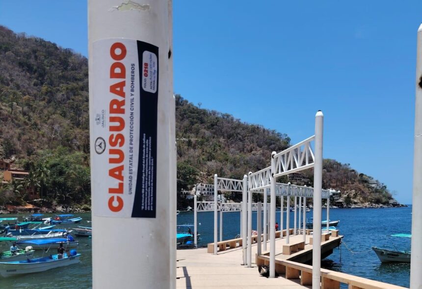Por presuntos daños, clausura PC Jalisco obra en muelle de Boca de Tomatlán