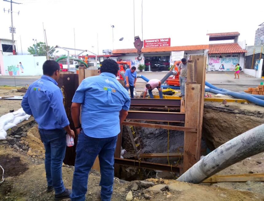 Avanza reconstrucción del Colector tras estabilizar contingencia
