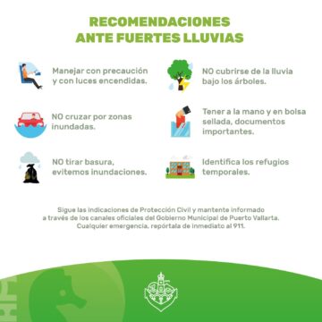 Llaman a extremar precauciones ante temporal de lluvias