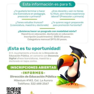 Ofrecen Licenciatura en Pedagogía y Posgrado en Educación