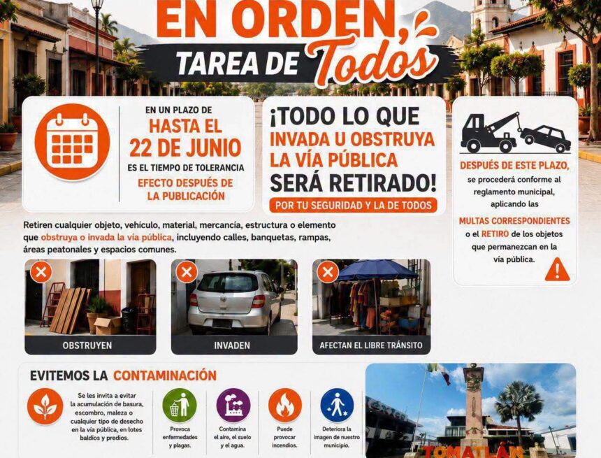 Tomatlán Arranca en Tomatlán ordenamiento y limpieza de espacios públicos