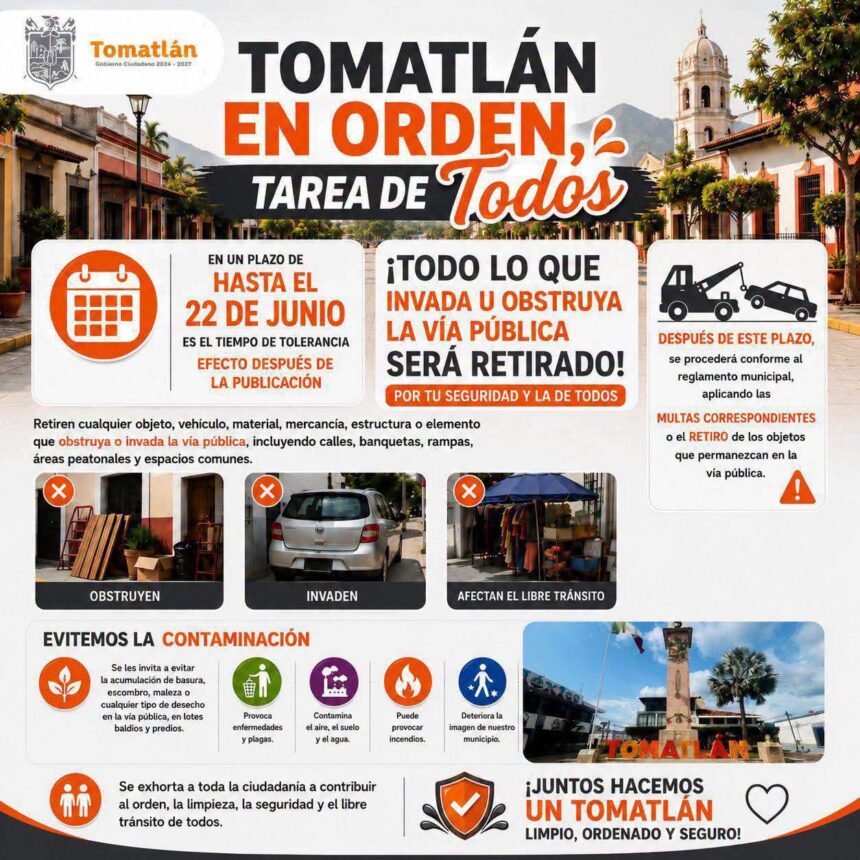 Arranca en Tomatlán ordenamiento y limpieza de espacios públicos