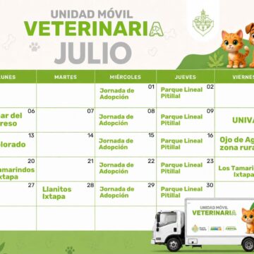 Conoce dónde estará la Unidad Móvil Veterinaria durante julio