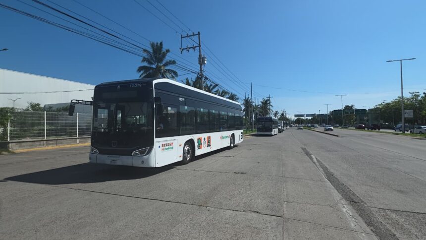 Llegan seis nuevos camiones del sistema de transporte eléctrico