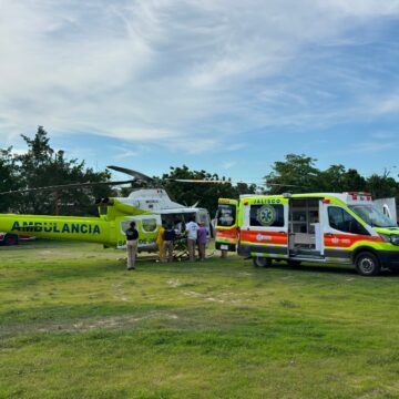 helicóptero-samu Trasladan en helicóptero a menor lesionado de Tomatlán al Hospital Civil de Guadalajara