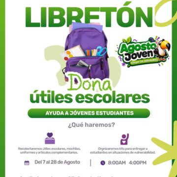 Súmate al “libretón” con la donación de útiles escolares