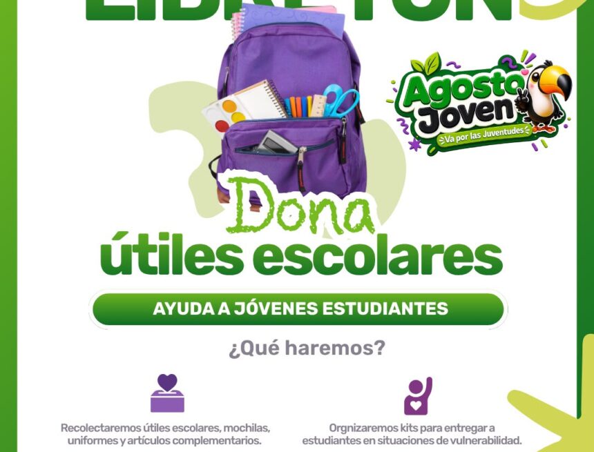 Súmate al “libretón” con la donación de útiles escolares