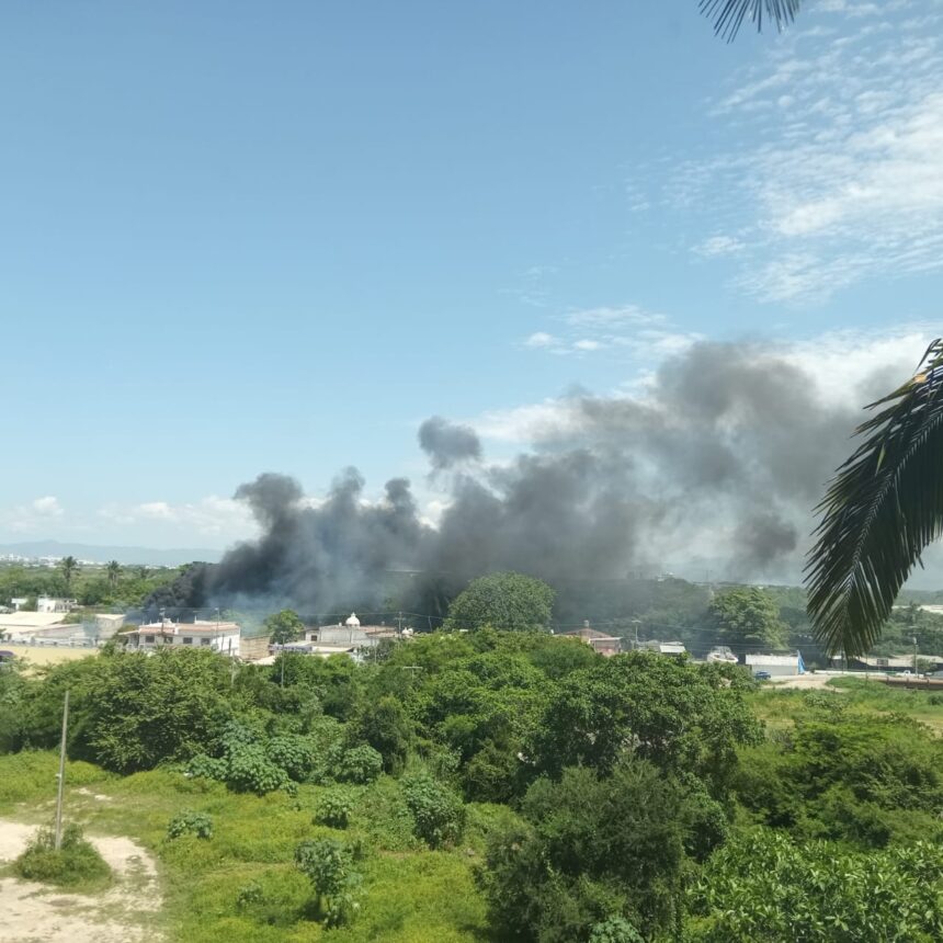 Incendio de pastizal se sale de control y amenaza inmuebles en Puerto Vallarta