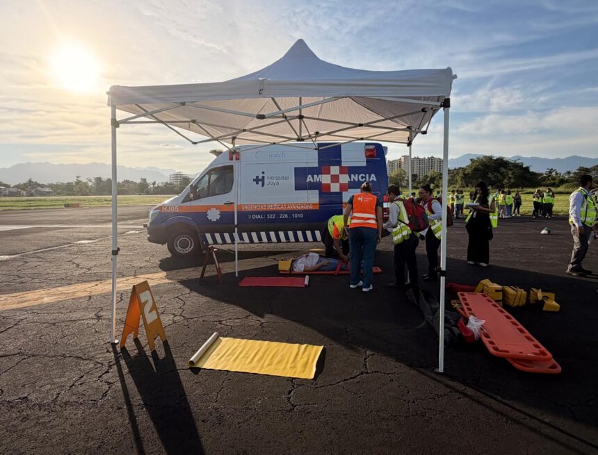Simulacro en aeropuerto se trató de la salida de aeronave con 80 pasajeros