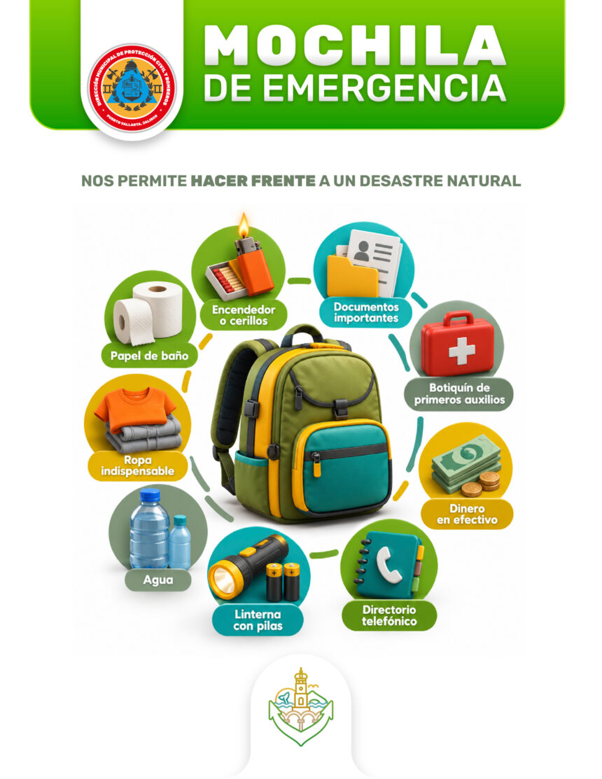 Conoce qué artículos incluir en tu mochila de emergencia ante un huracán