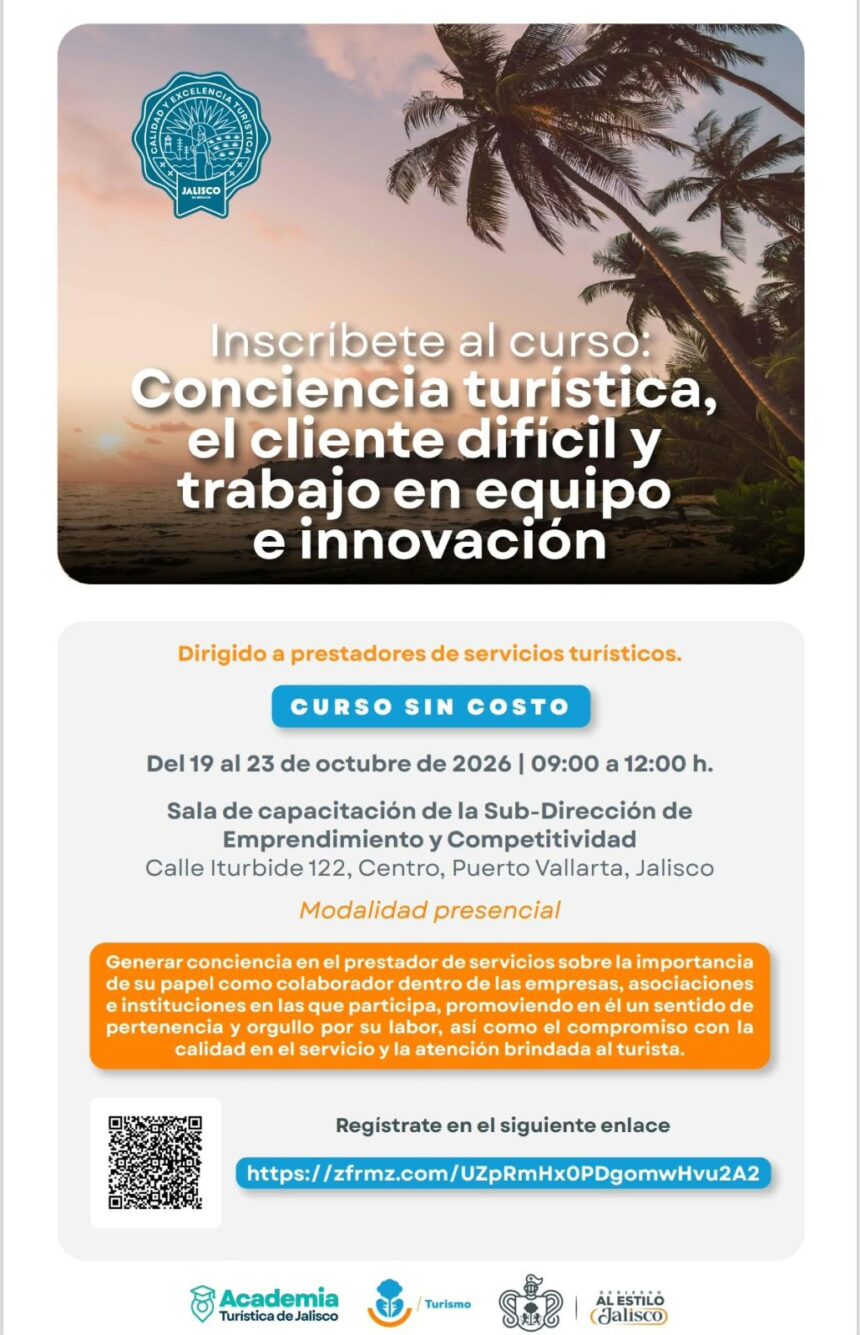 Invitan a prestadores turísticos a curso gratuito para mejorar la atención al cliente