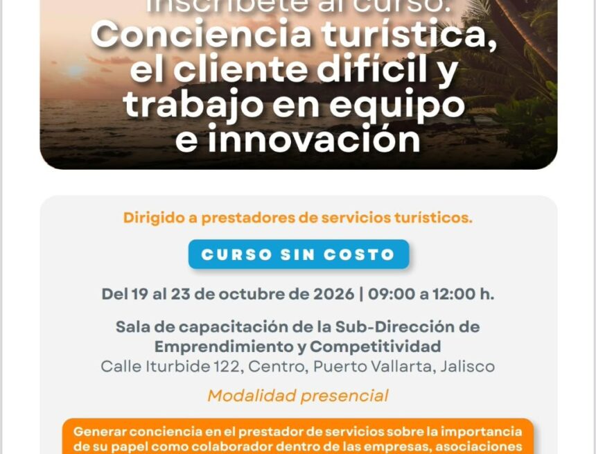 Invitan a prestadores turísticos a curso gratuito para mejorar la atención al cliente