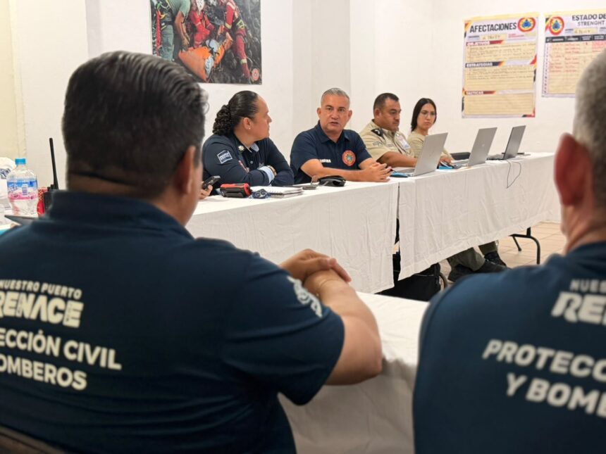 Instala Protección Civil de Puerto Vallarta puesto de mando para el seguimiento del huracán “Trudy”